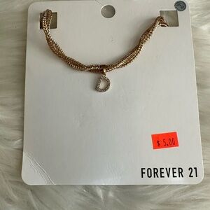 🩷5/$10 Forever 21 Gold Initial Necklace